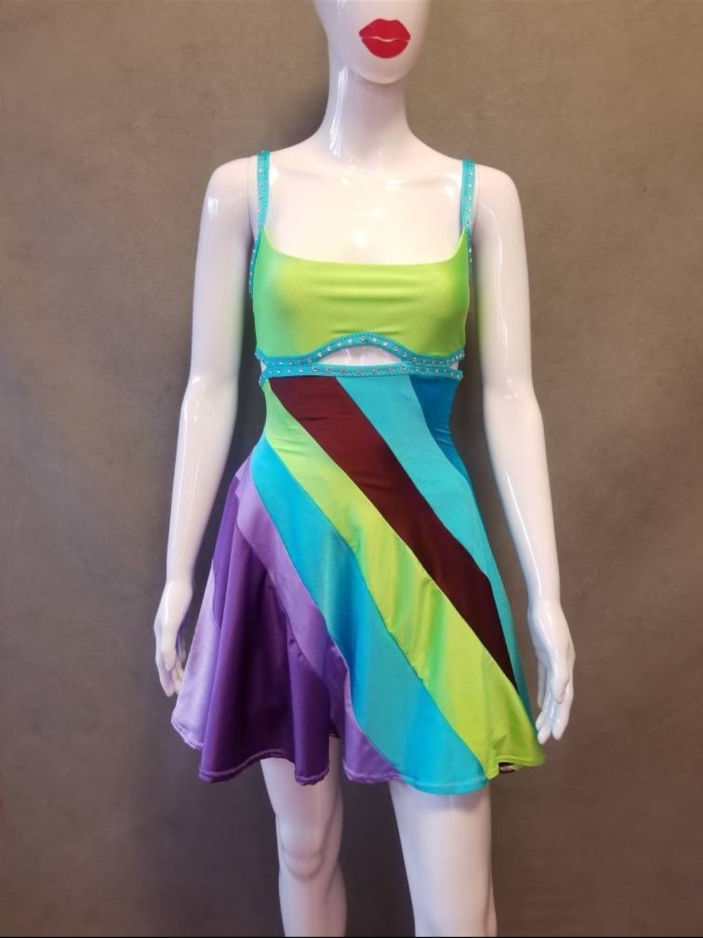 Jenna Rink Dress: 13 Going on 30 Inspired, Rhinestone Lycra dress
